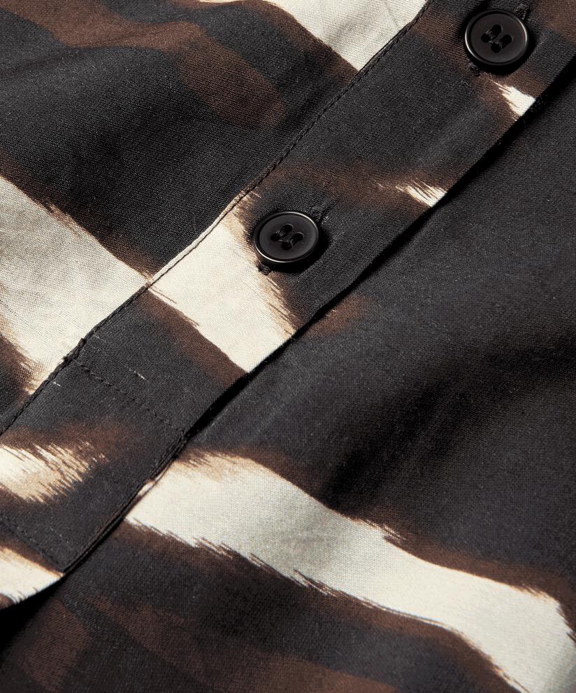 robe en viscose avec boutons et col, Coffee Bean