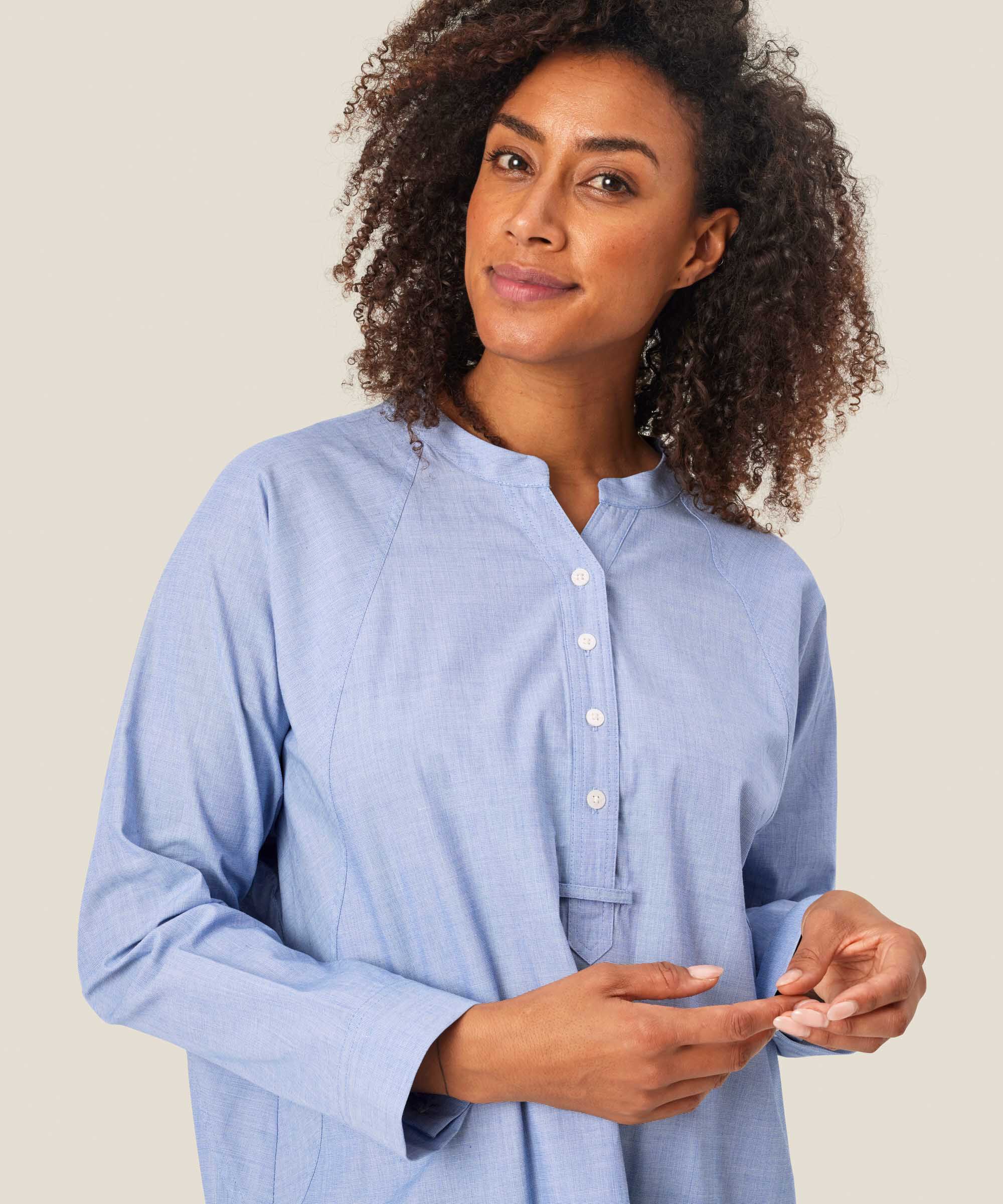 tunique en coton avec boutons et fentes latérales, Sargasso Sea