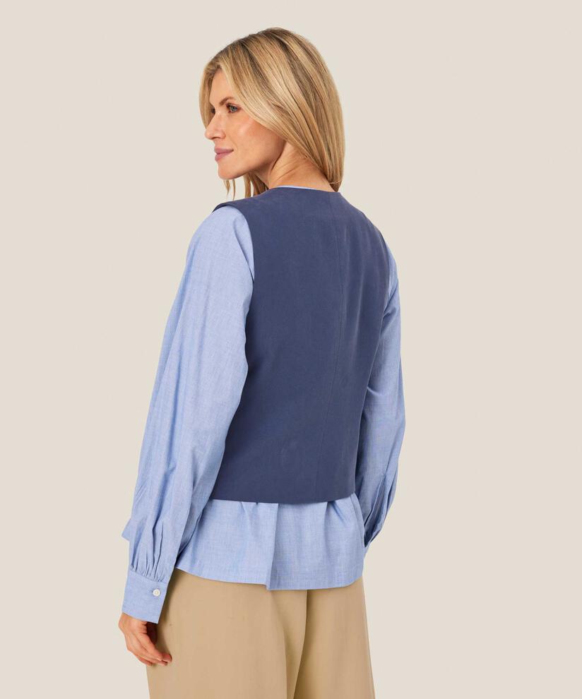 gilet féminin en mélange de coton, Sargasso Sea