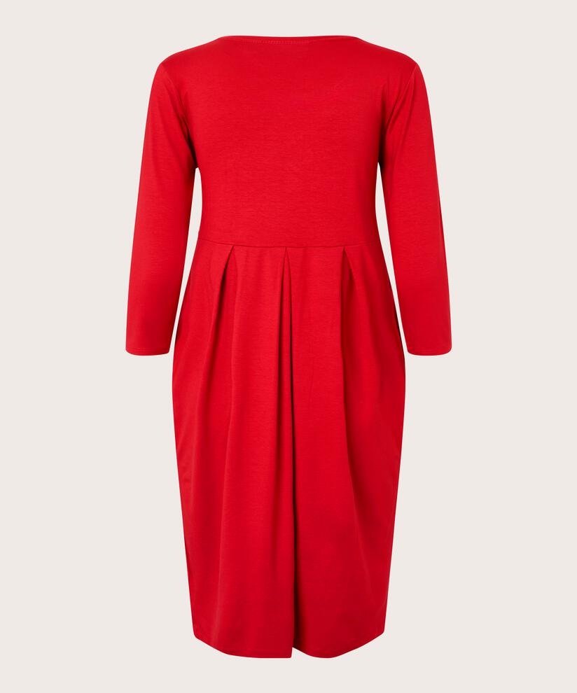 robe tulipe en jersey , Haute Red