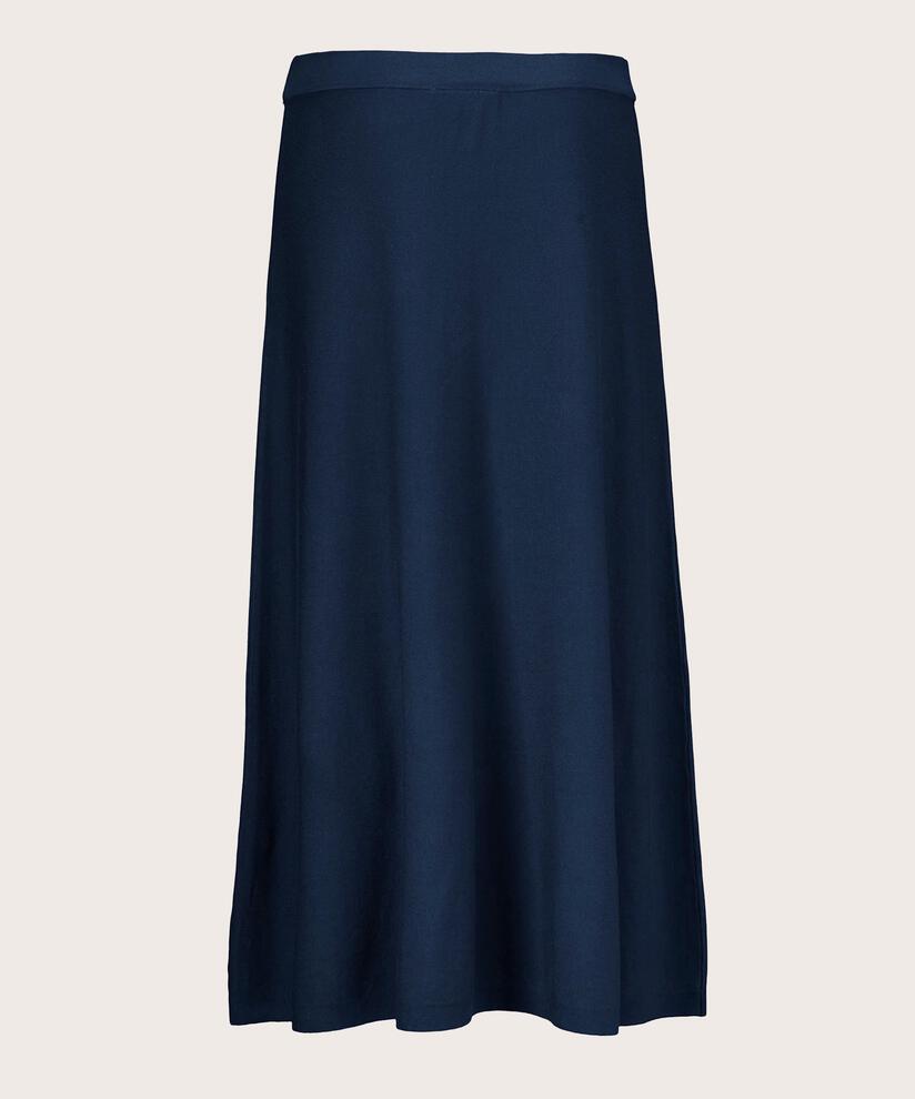 jupe en maille à taille élastique, Navy