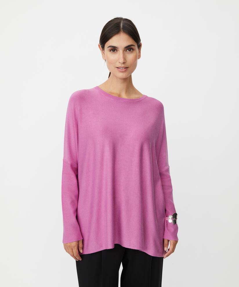 Pull Oversize À Manches Étroites, Opera Mauve