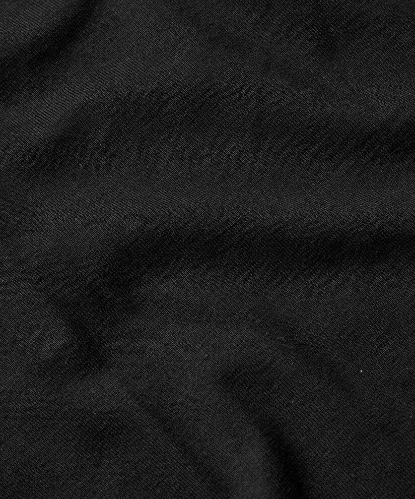 robe en jersey à manches longues et col rond, Black