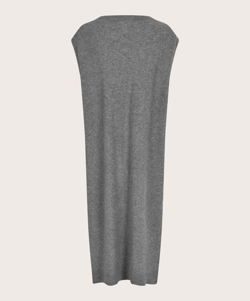 robe en maille sans manches avec fentes latérales, M. Grey mel.