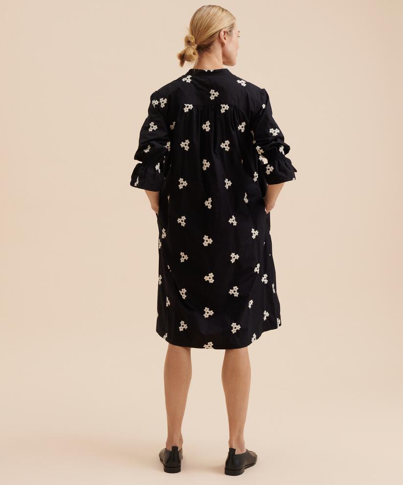 robe chemise en coton doux, Black