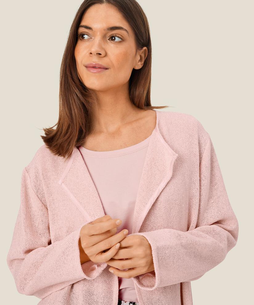 Veste Courte En Bouclé, Mauve Chalk
