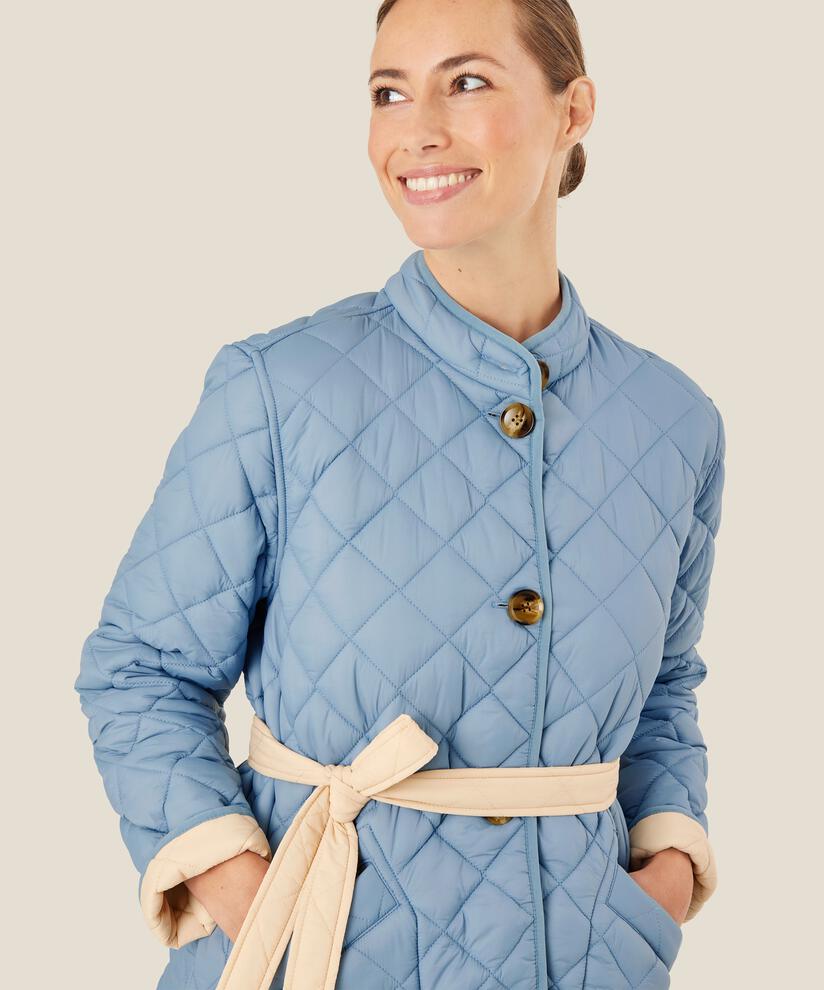 veste matelassée réversible avec ceinture, Ashley Blue