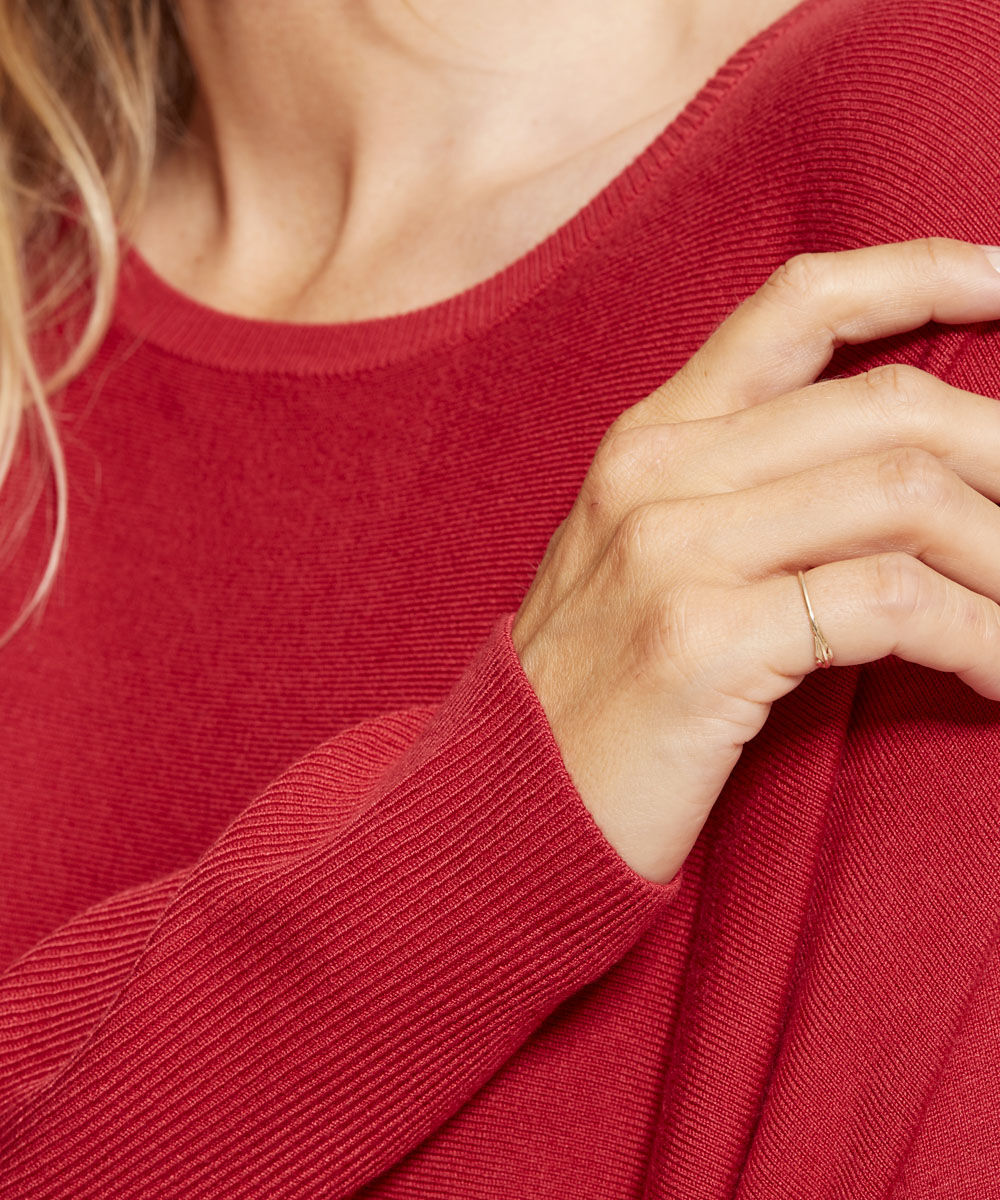 Pull Oversize &Agrave; Manches &Eacute;troites, Scarlet Sage