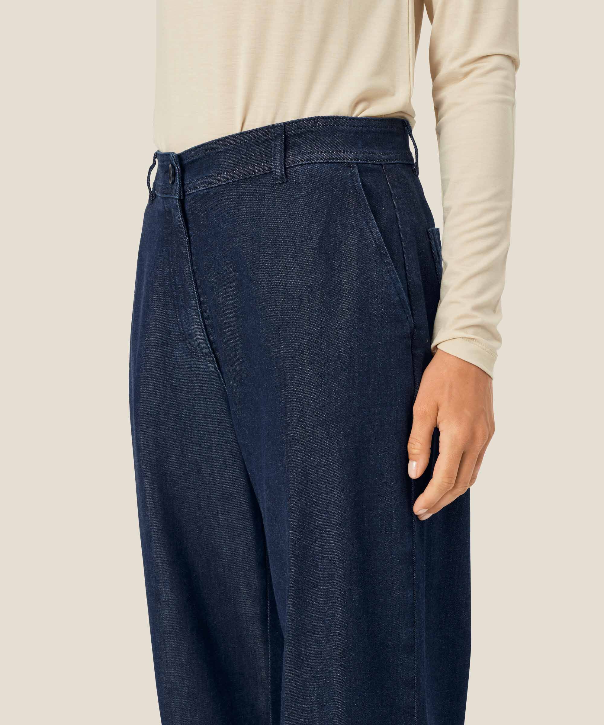 jeans avec stretch et jambe droite, Dark Denim