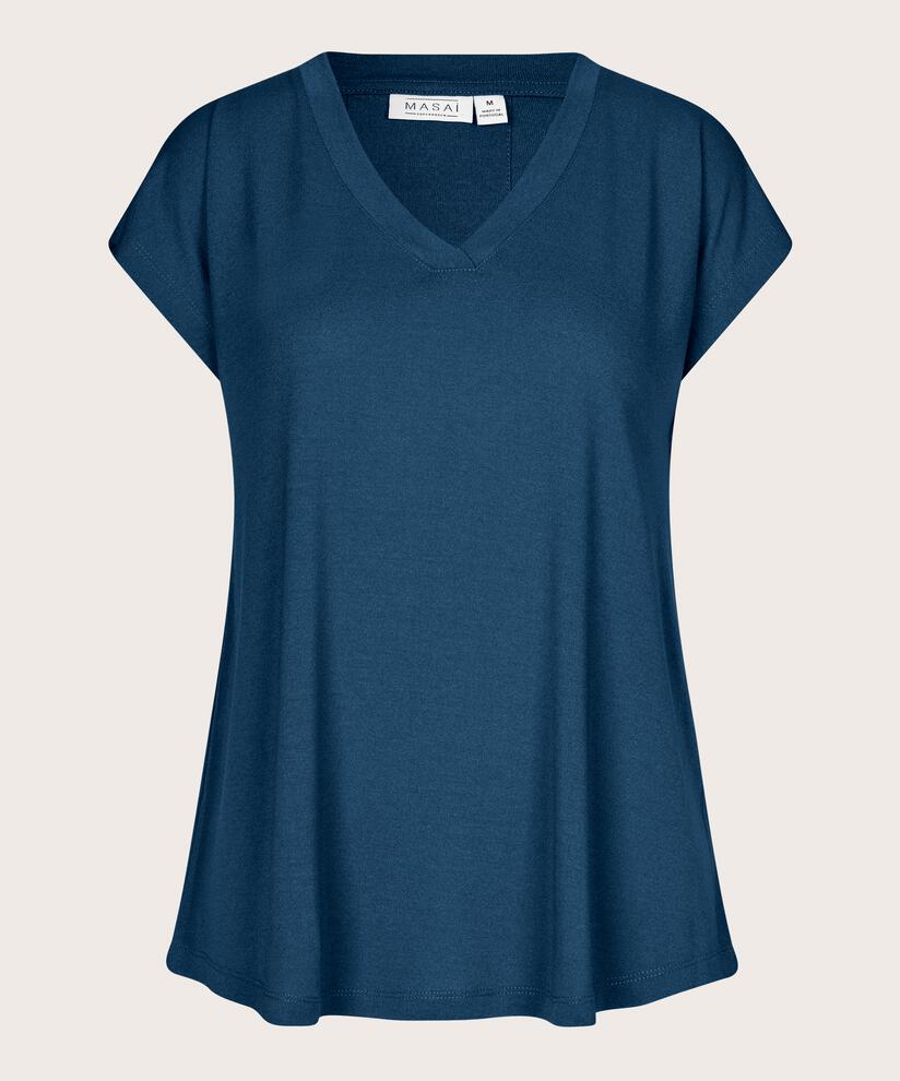 T-shirt En Jersey Col V, Moonlit Ocean
