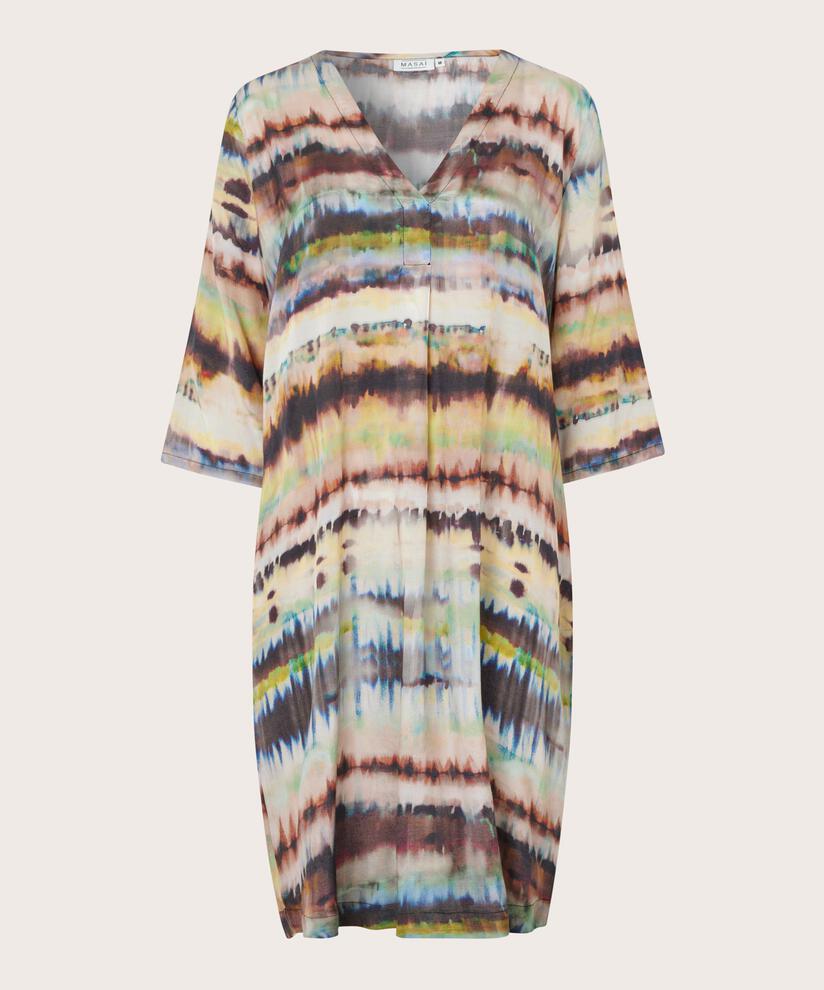 robe avec encolure en v et poches, Misty Rose