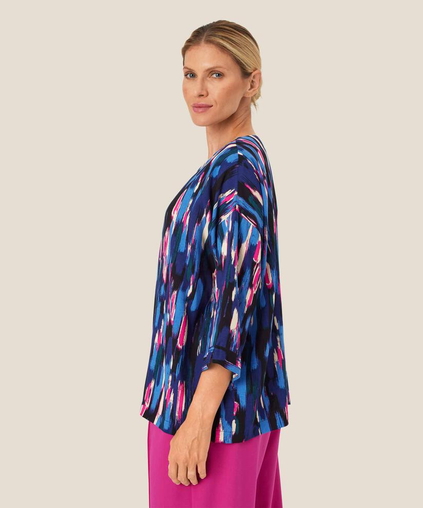 Blouse En Viscose À Manches 3/4, Federal Blue