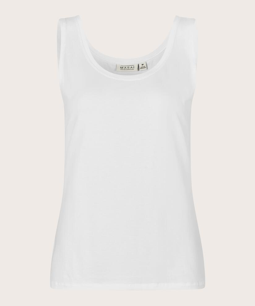débardeur en jersey doux, White
