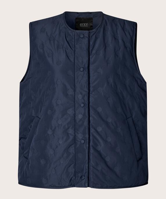 gilet matelassé avec fermeture à bouton-pression, Mood Indigo