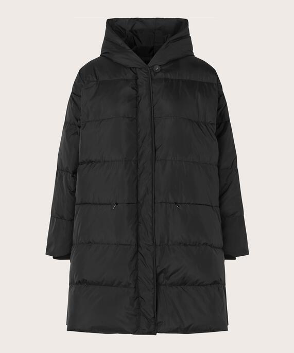Manteau En Duvet Avec Capuche, Black