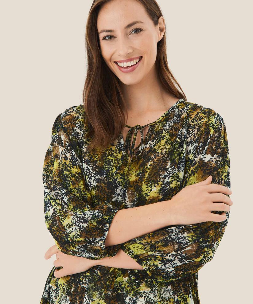 TUNIQUE EN VISCOSE À NOUER DANS LE COU, Green Sheen