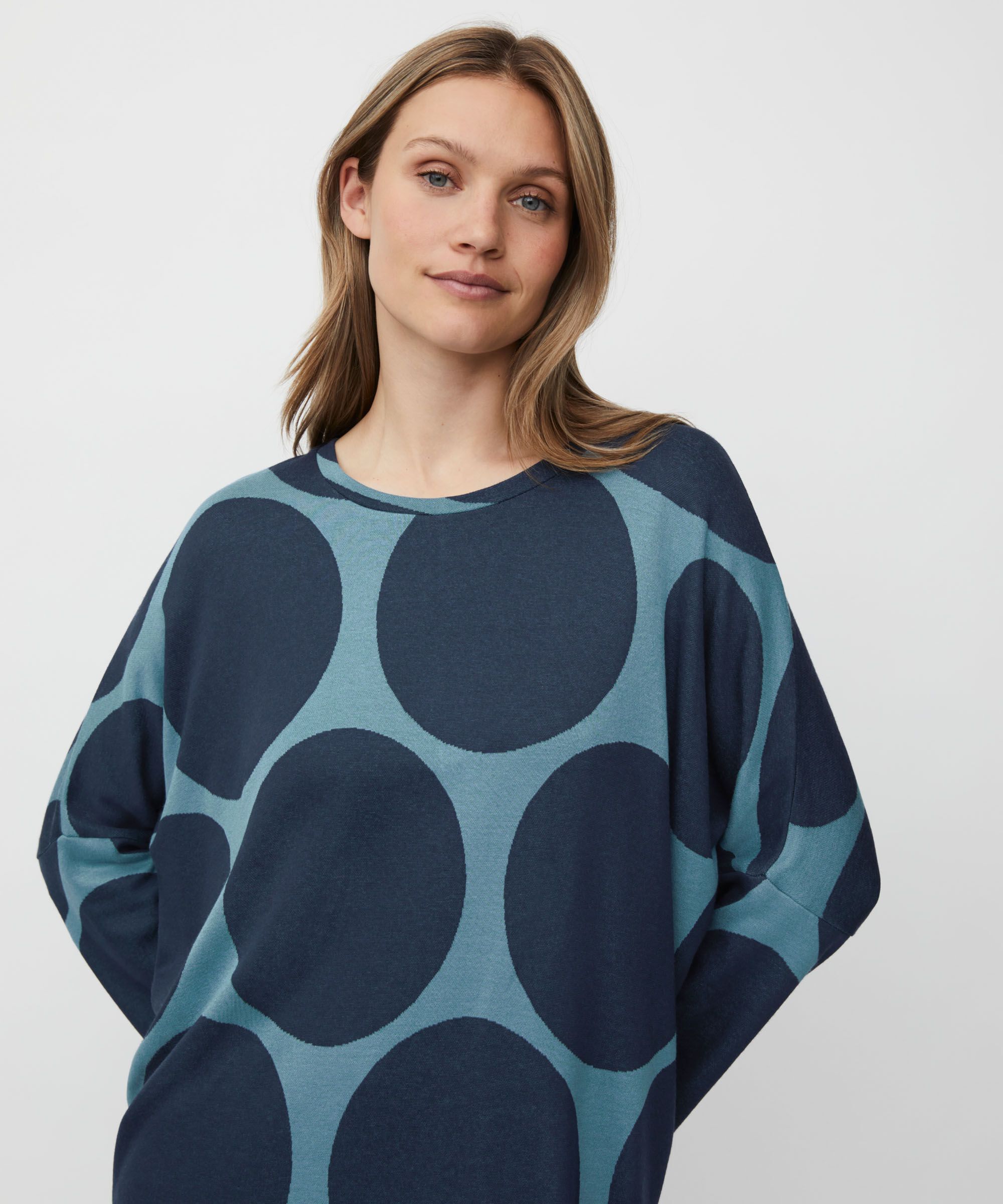 Tunique Oversize En Jersey À Manches Étroites, Proven Blue