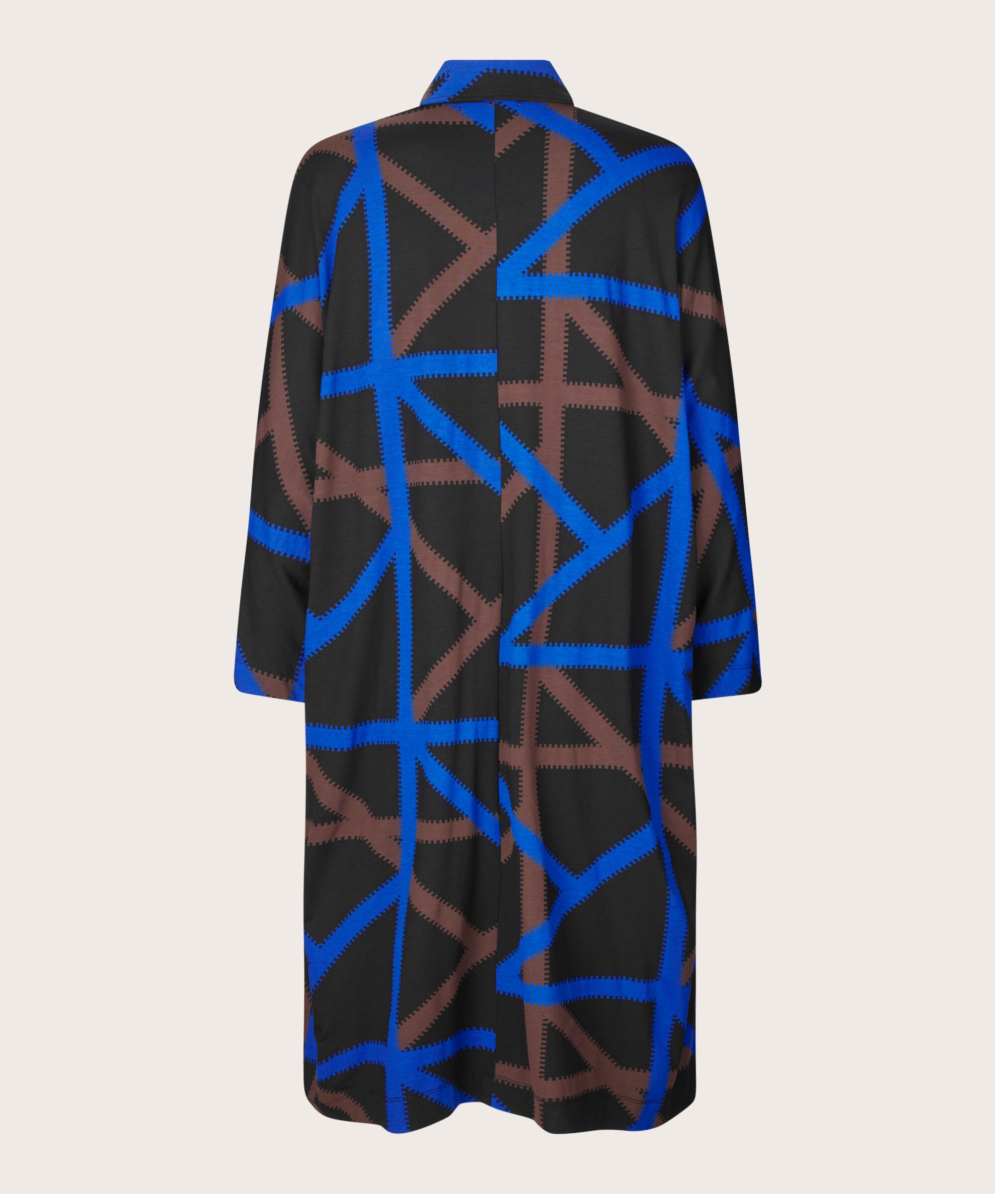 robe-chemise en jersey à motif, Surf the web