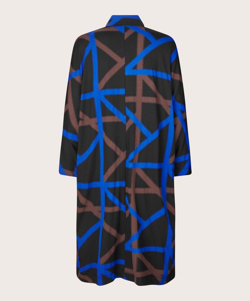 robe-chemise en jersey à motif, Surf the web