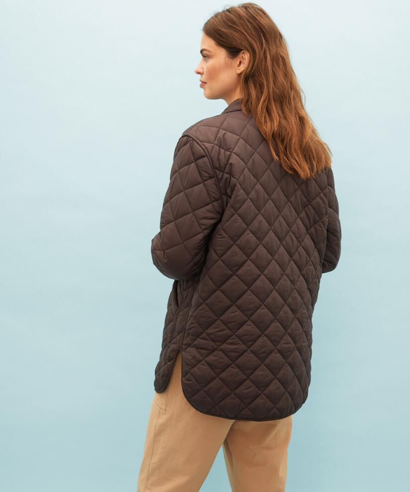 veste matelassée réversible avec ceinture, Coffee Bean