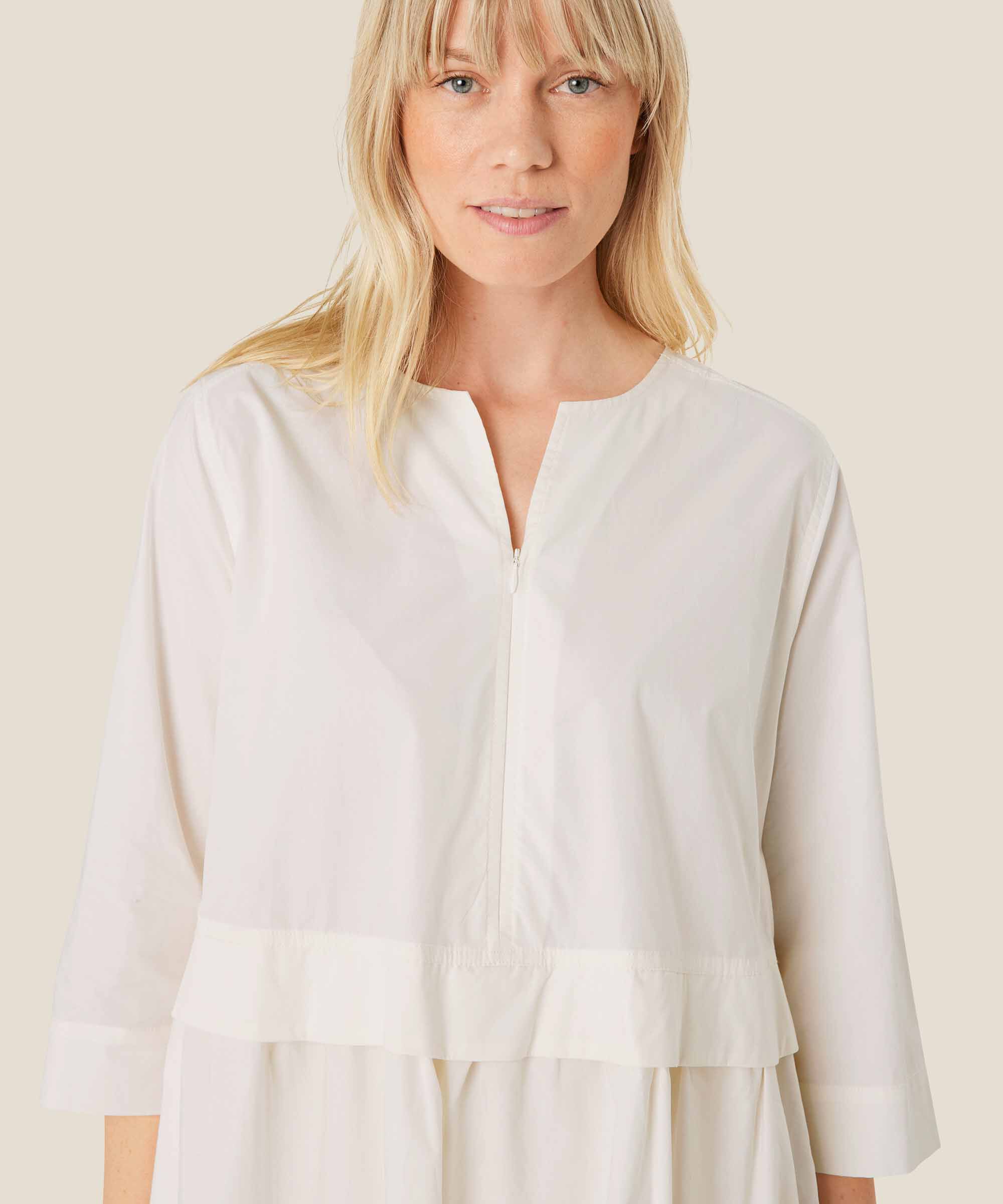 tunique en coton avec détail zippé, Jet Stream