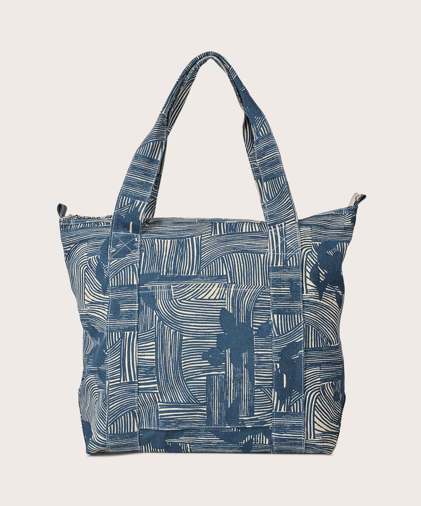 grand cabas en toile avec fermeture zippée, Sargasso Sea