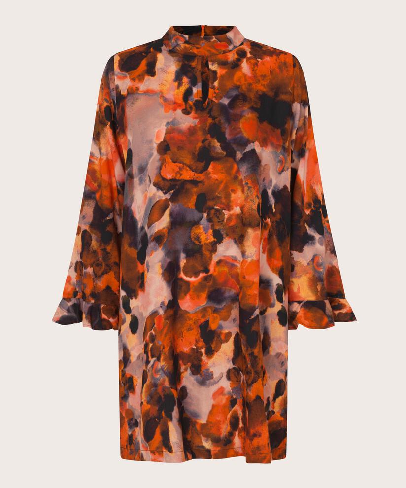tunique en viscose avec zip caché, Spicy Orange