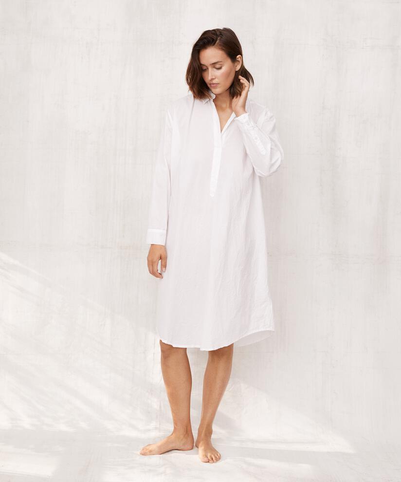 robe chemise en qualité coton, White