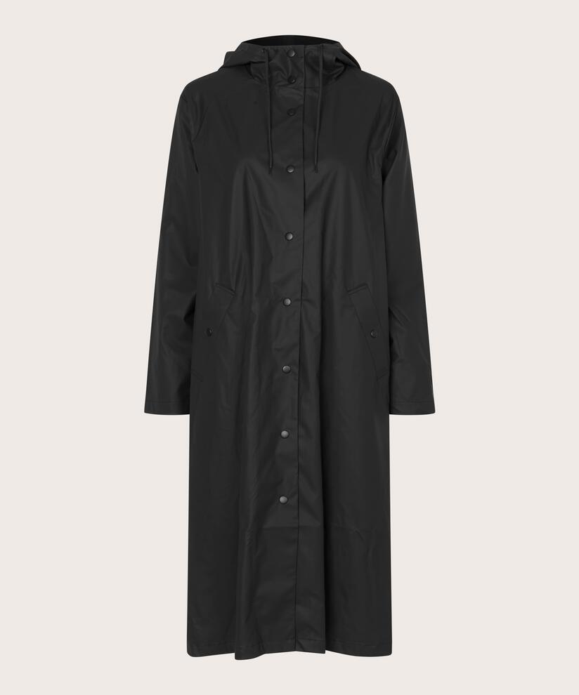 imperméable avec capuche réglable, Black