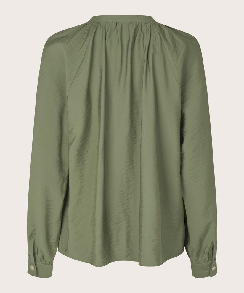 chemise à manches longues en viscose légèrement brillante, Four Clover