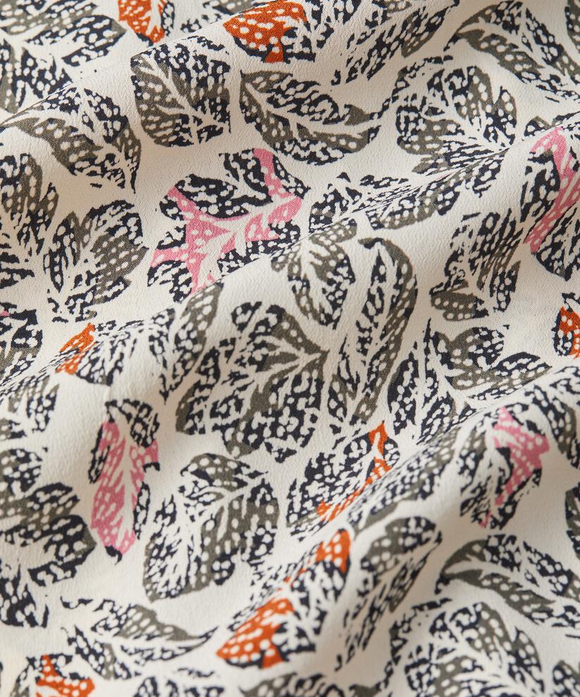 Blouse En Viscose Avec Col En V Et Mollet, Sea Turtle
