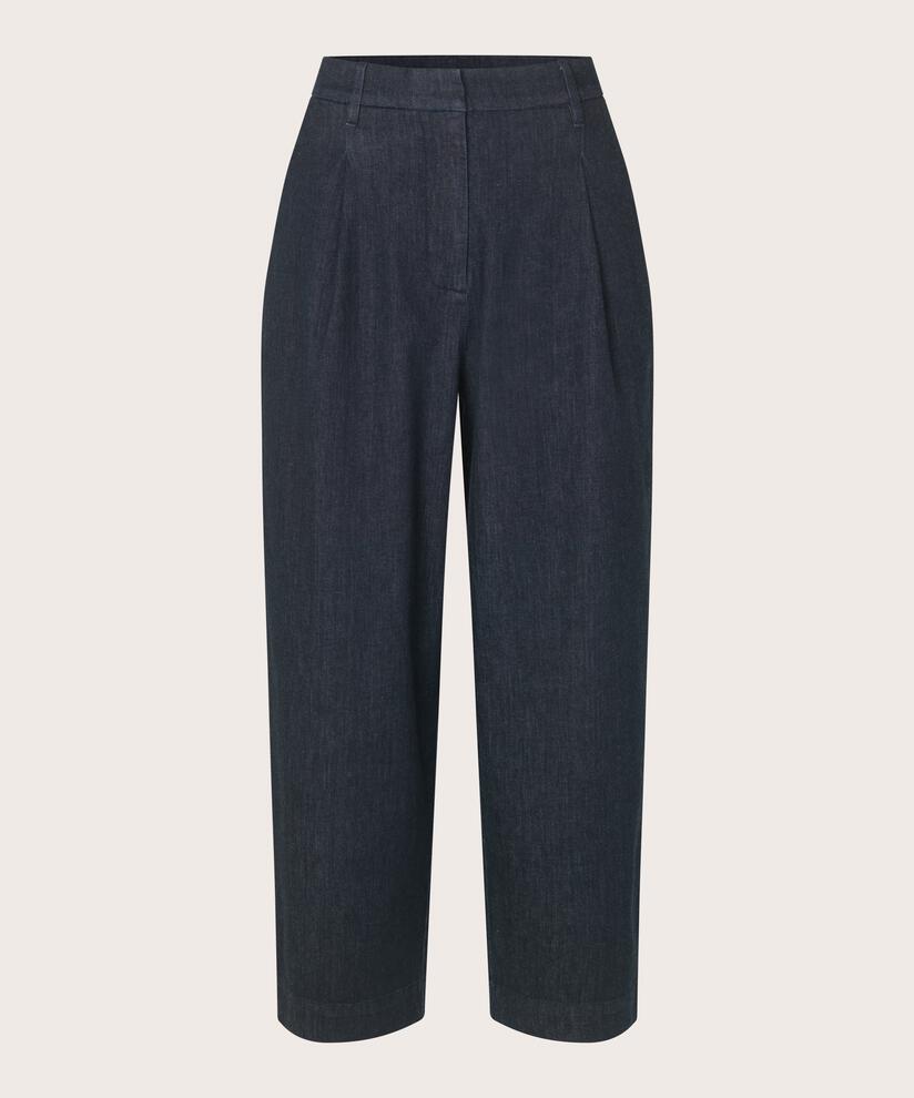pantalon en jean taille haute, Dark Denim