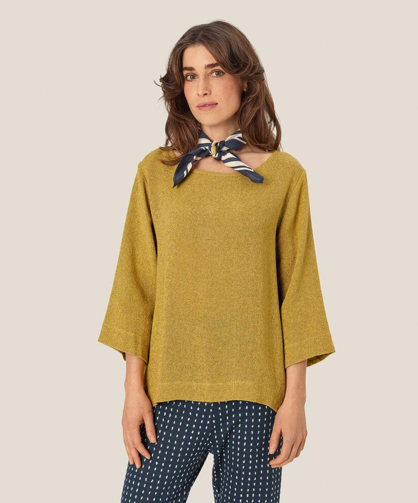 Écharpe En Coton Imprimé, Burnish Gold