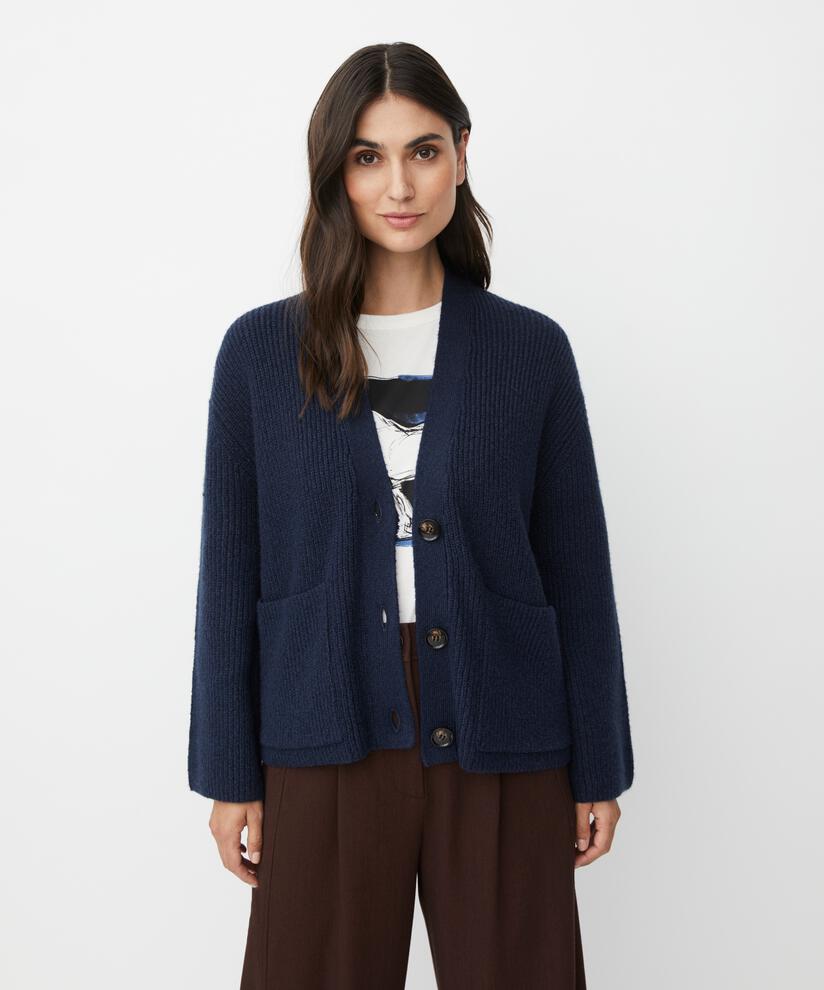 cardigan en coton mélangé, Navy Blazer