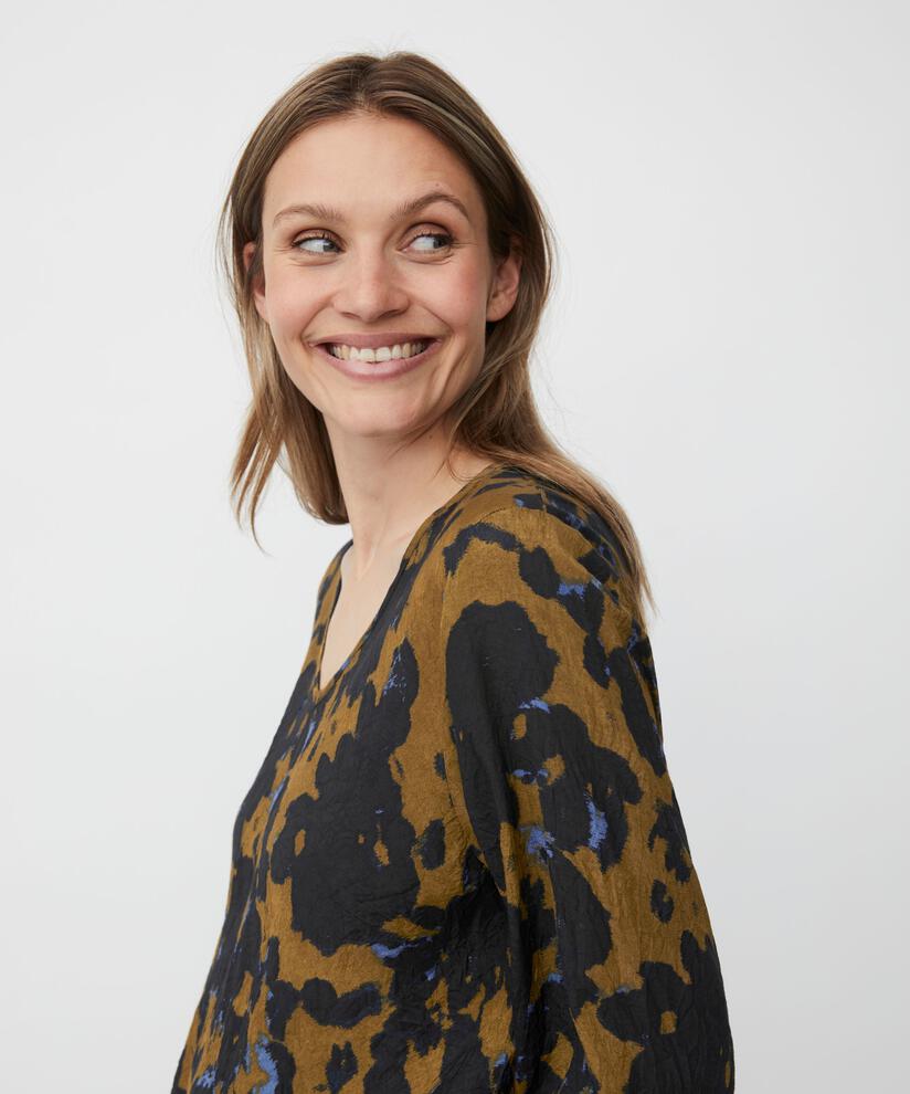 Blouse En Viscose Imprimée À Col V, Breen