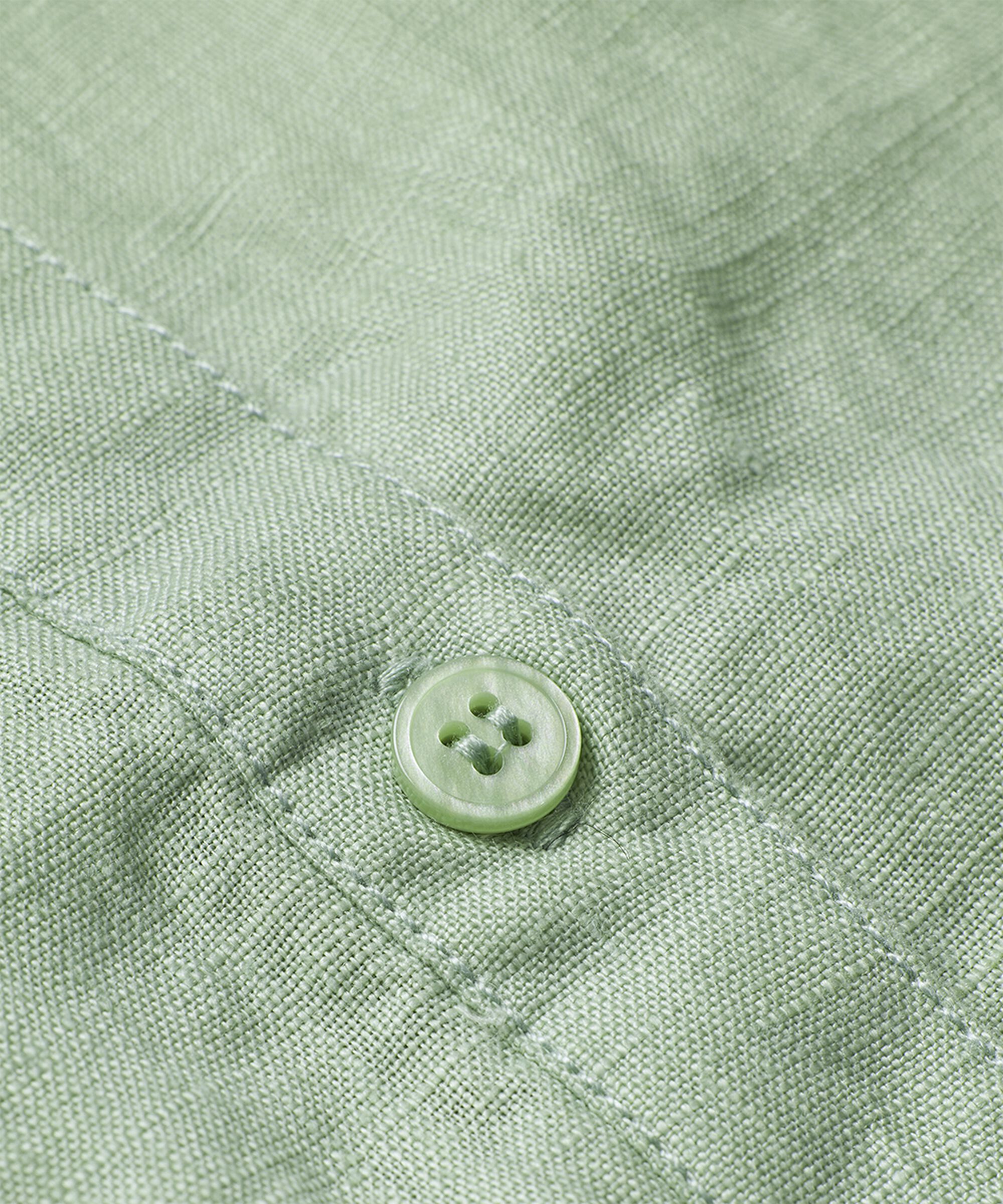chemise en lin avec taille courante, Frosty Green