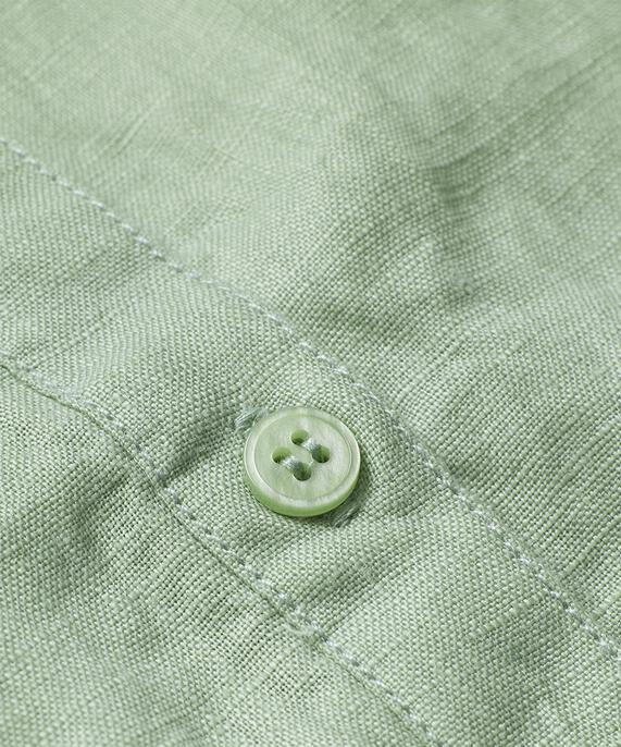 chemise en lin avec taille courante, Frosty Green