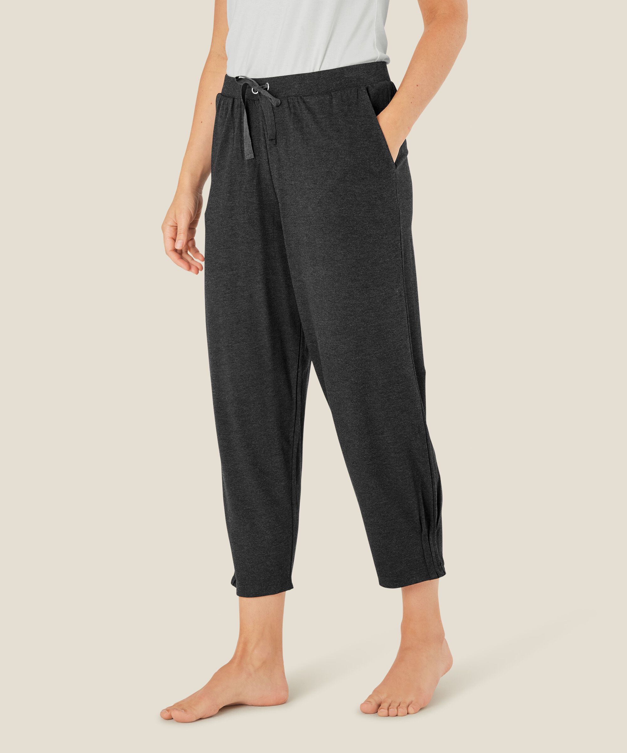 pantalon de jogging en jersey doux, D. Grey mel.
