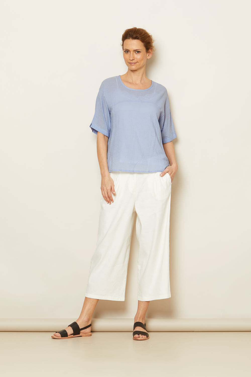 PAOLA TROUSERS, Cream