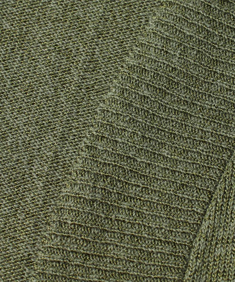 gilet long ouvert à manches courtes, D. Lichen Green