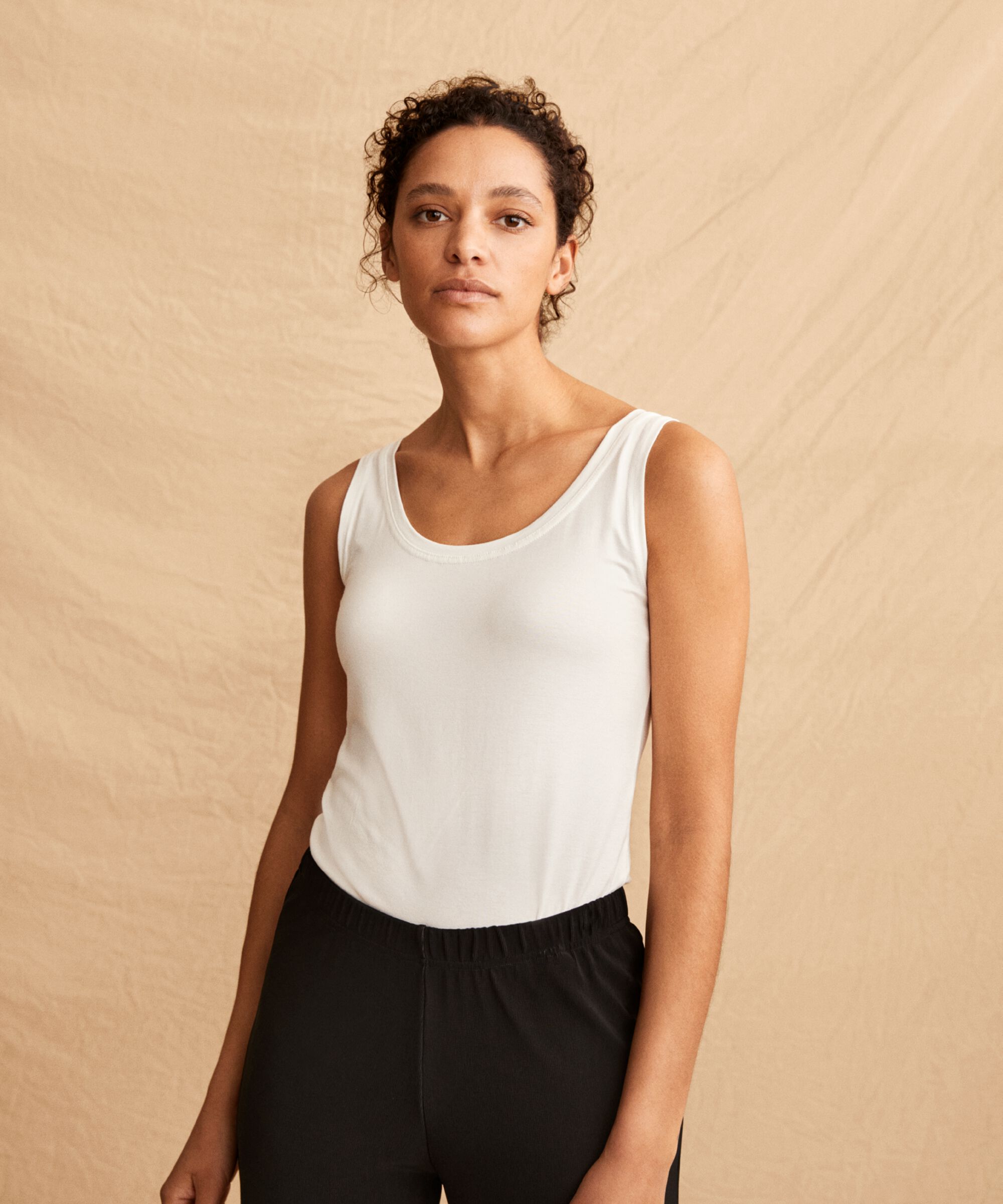 débardeur en jersey doux, Cream