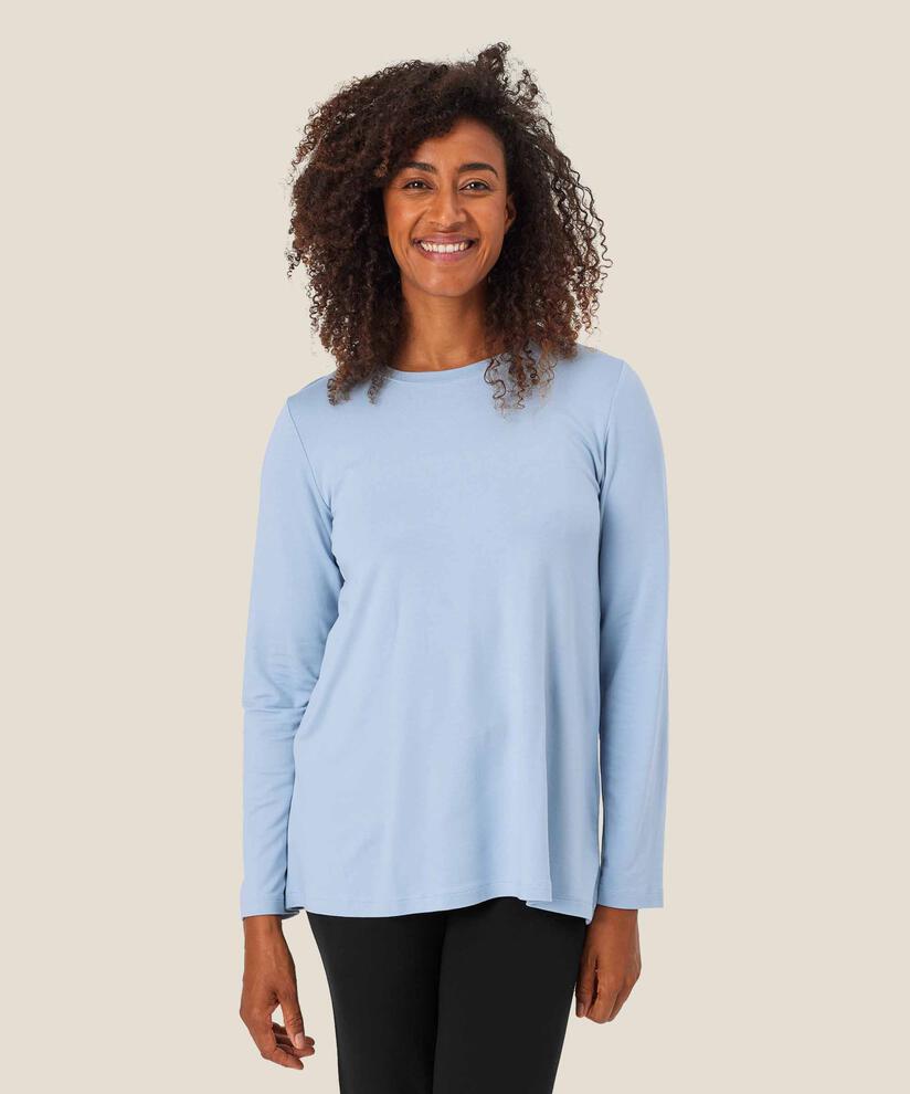 top en jersey avec plis dans le dos, Blue Fog