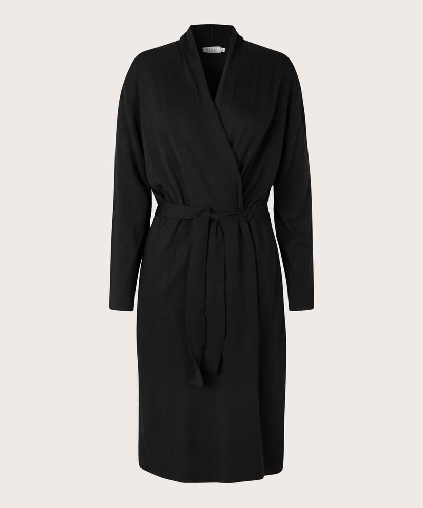 long cardigan avec ceinture, Black