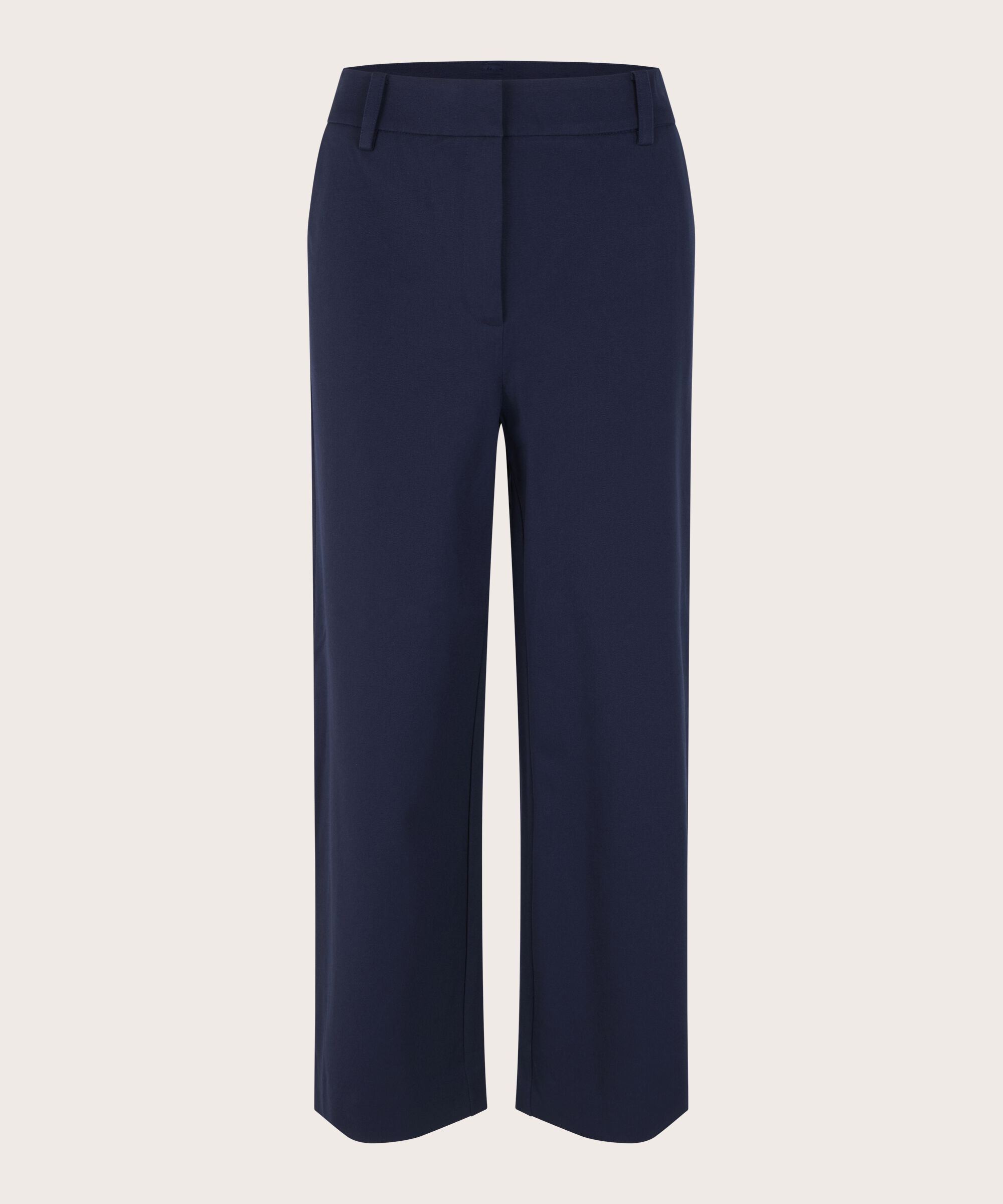 pantalon en coton épais avec poches fendues, Navy