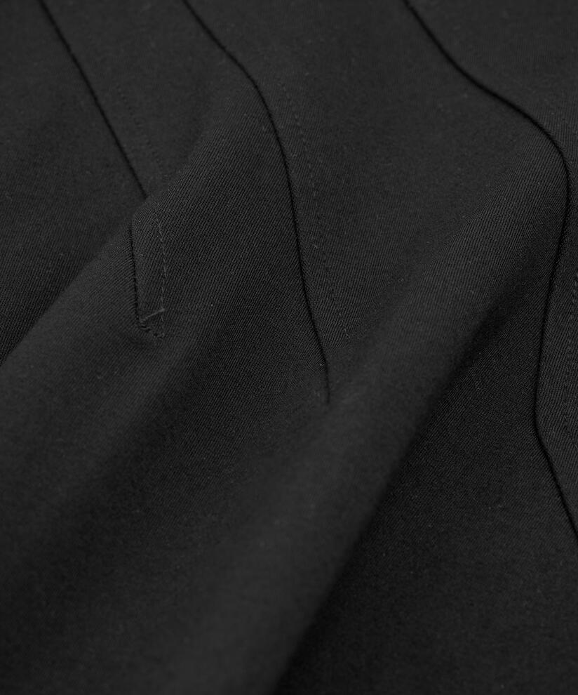 robe en jersey avec coutures décoratives, Black