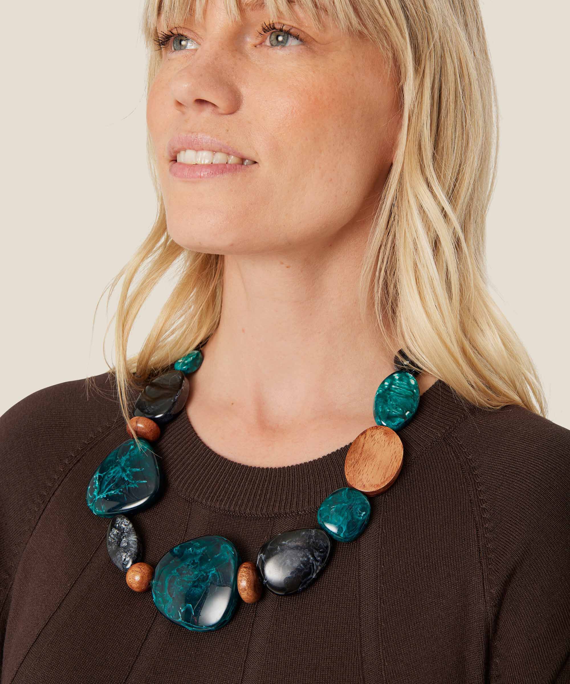collier à longueur réglable, Teal
