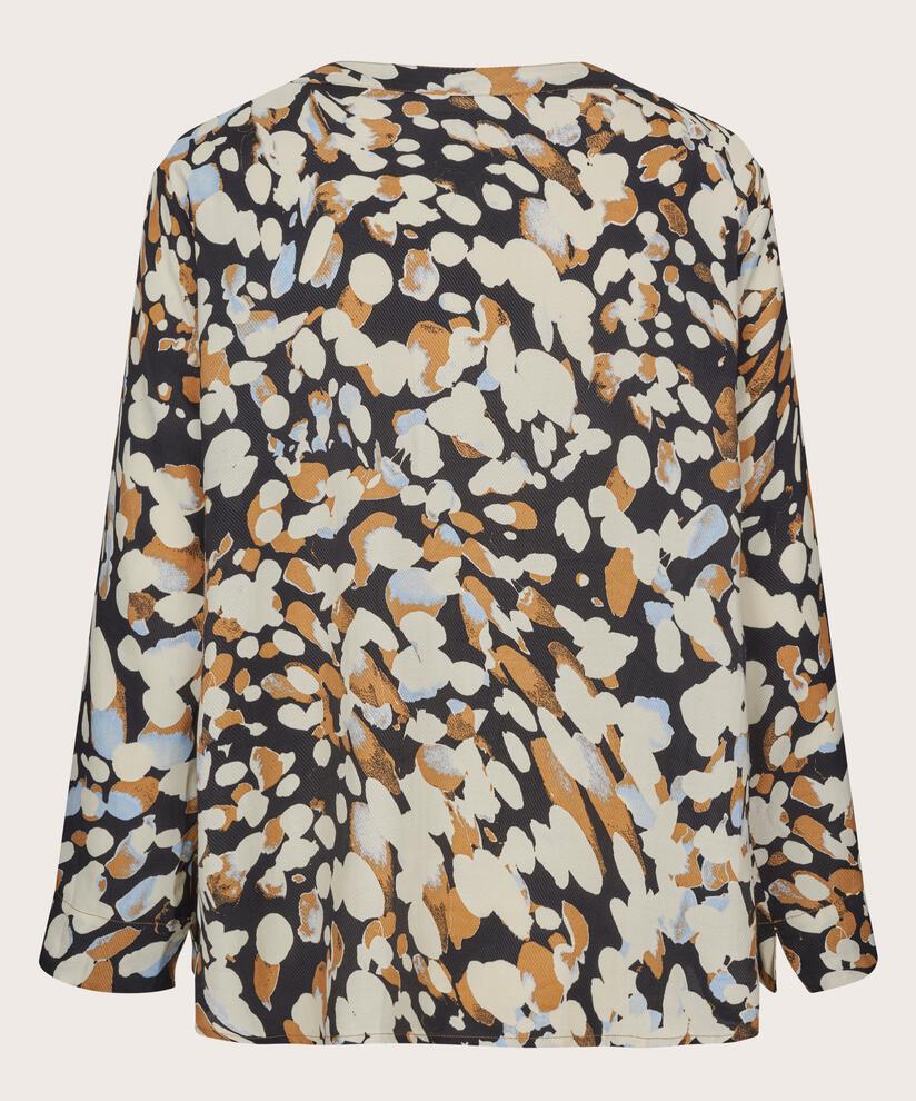 Blouse En Viscose À Col V, Chipmunk