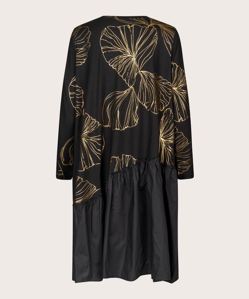 robe en jersey épais avec imprimé doré, Gold