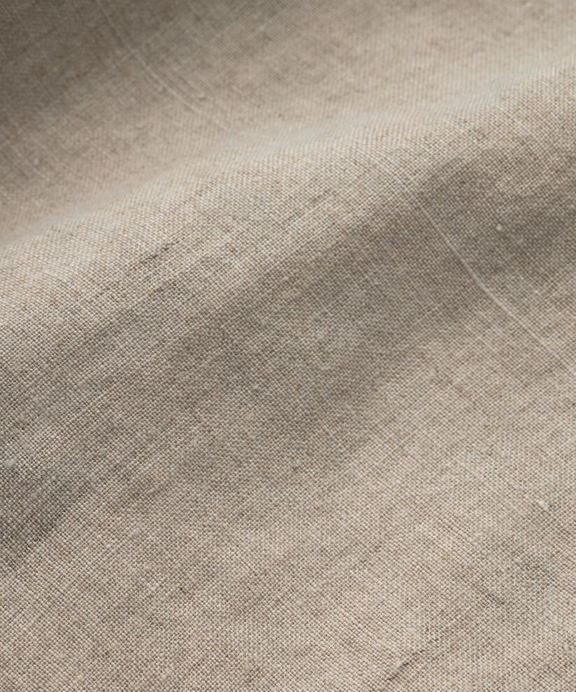 pantalon en lin avec large élastique smocké au dos, Natural