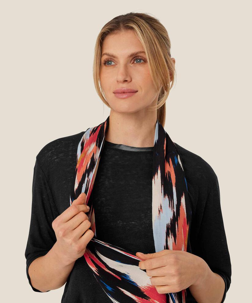 écharpe imprimée en viscose, Hibiscus